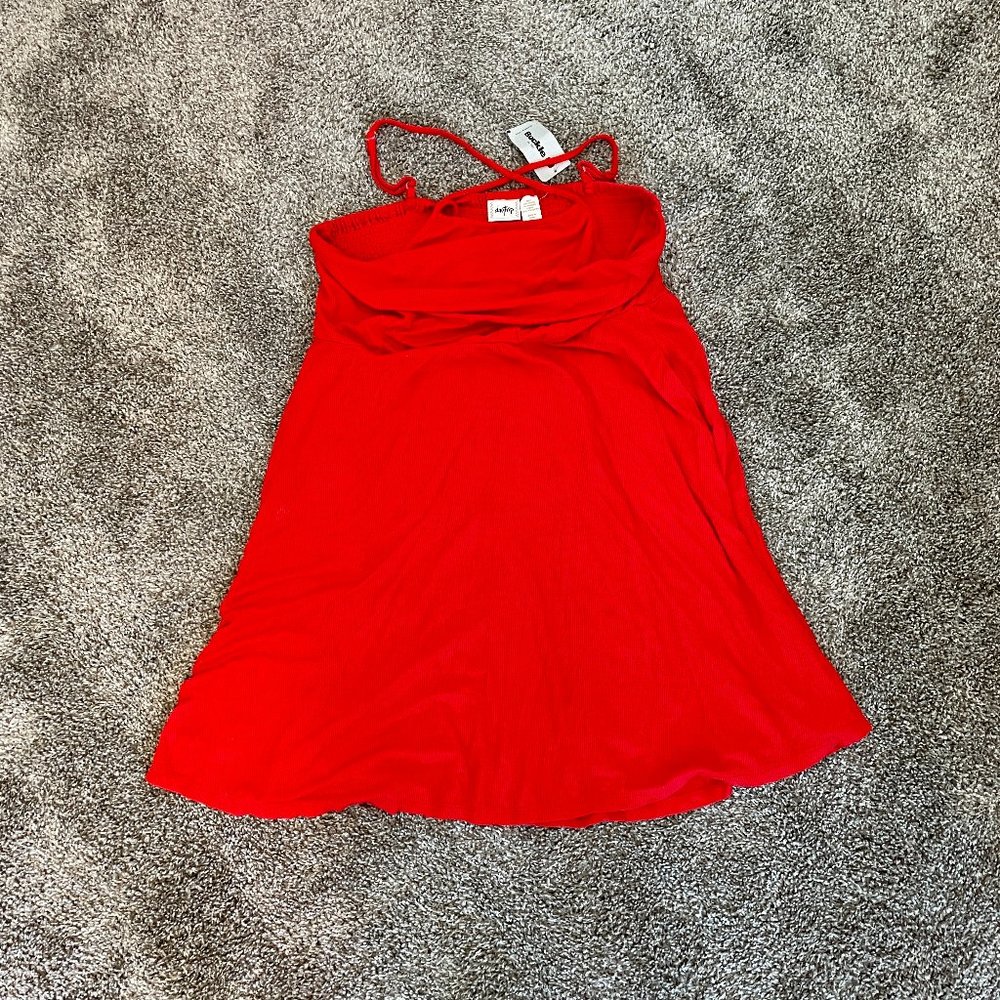 Daytrip Red dress w/ straps Women's XL new